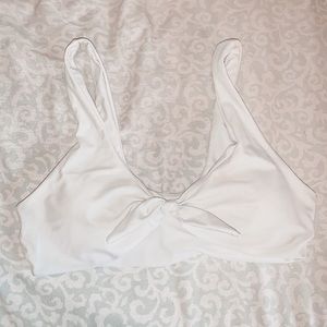 👙ZAFUL WHITE TIE BIKINI TOP